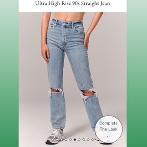 Abercrombie ultra high rise straight jean
